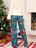 Christmas Straight Leg Pants elegancydose