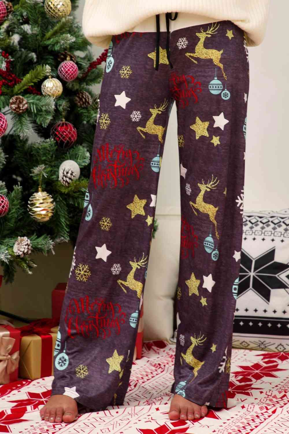 Christmas Straight Leg Pants elegancydose