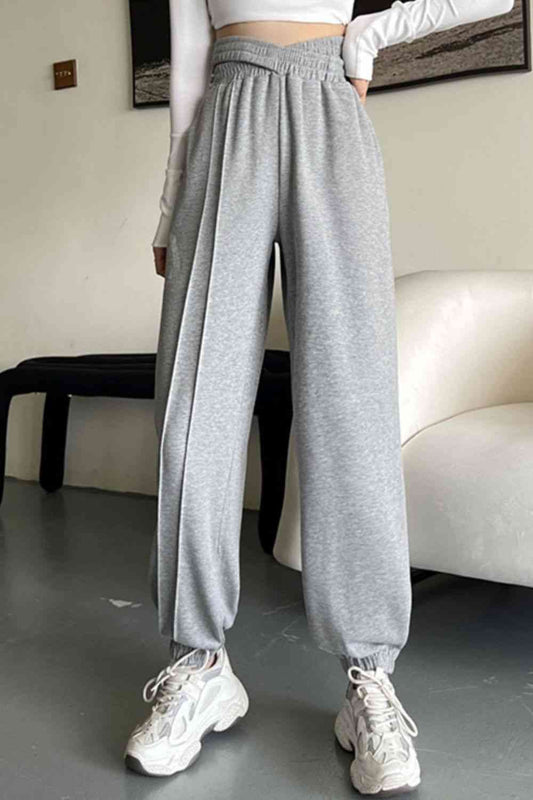 Crisscross Long Sweatpants elegancydose