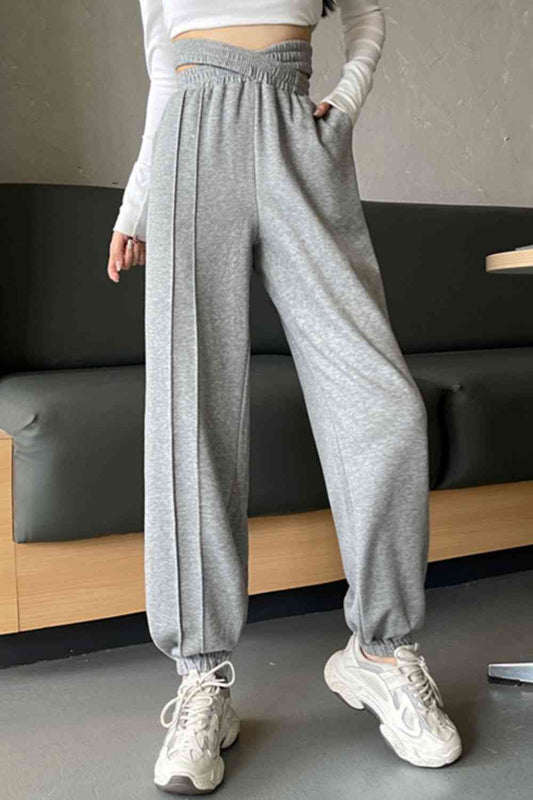 Crisscross Long Sweatpants elegancydose
