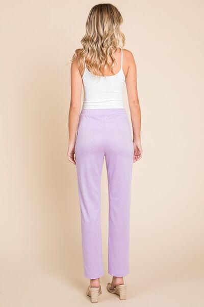 Culture Code Full Size Pin Tuck Detail Slim Pants elegancydose