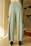 Davi & Dani Drawstring Ruched Detail Wide Leg Pants elegancydose
