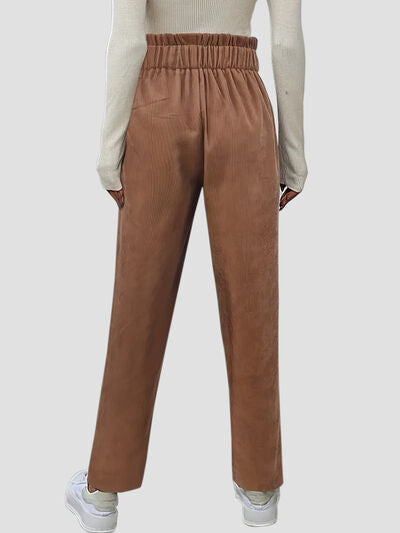 Decorative Button High Waist Pants elegancydose