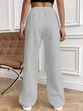 Drawstring Elastic Waist Pants with Pockets elegancydose