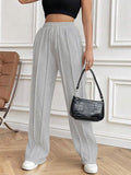 Drawstring Elastic Waist Pants with Pockets elegancydose