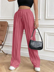 Drawstring Elastic Waist Pants with Pockets elegancydose