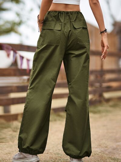 Drawstring Joggers with Pockets elegancydose