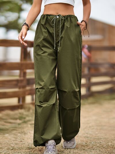 Drawstring Joggers with Pockets elegancydose