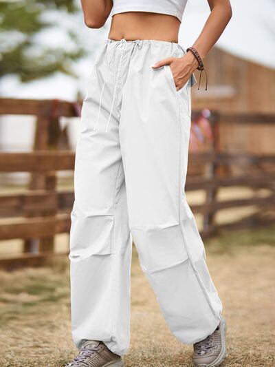 Drawstring Joggers with Pockets elegancydose