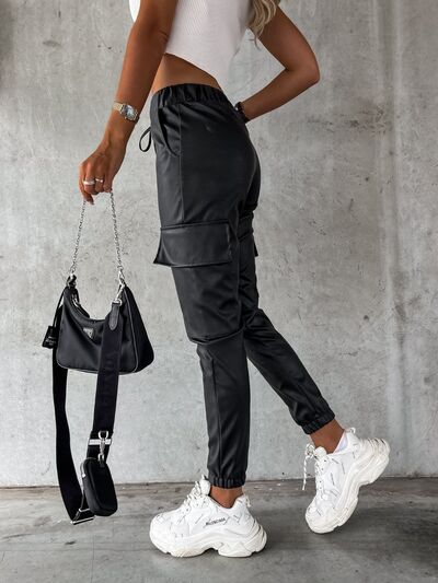 Drawstring Pants with Pockets elegancydose