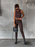 Drawstring Pants with Pockets elegancydose