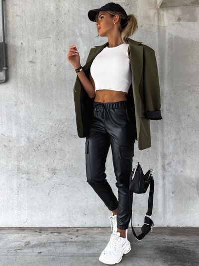 Drawstring Pants with Pockets elegancydose