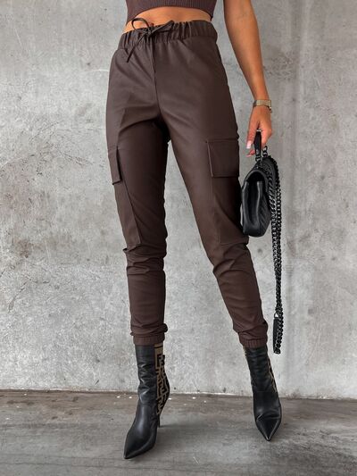 Drawstring Pants with Pockets elegancydose