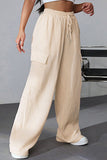 Drawstring Pocketed Wide Leg Pants elegancydose