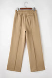 Drawstring Wide Leg Pants with Pockets elegancydose