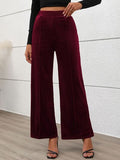 Elastic Waist Wide Leg Pants elegancydose