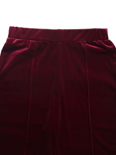 Elastic Waist Wide Leg Pants elegancydose