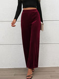 Elastic Waist Wide Leg Pants elegancydose