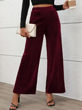 Elastic Waist Wide Leg Pants elegancydose