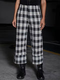 Full Size Plaid High Waist Pants elegancydose