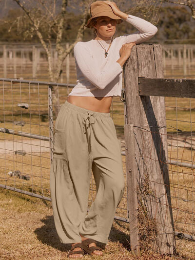 Full Size Wide Leg Pants with Pockets elegancydose
