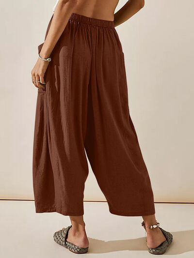 Full Size Wide Leg Pants with Pockets elegancydose