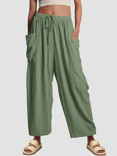 Full Size Wide Leg Pants with Pockets elegancydose