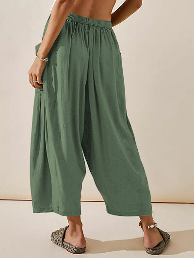 Full Size Wide Leg Pants with Pockets elegancydose