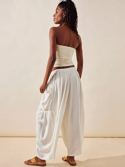 Full Size Wide Leg Pants with Pockets elegancydose