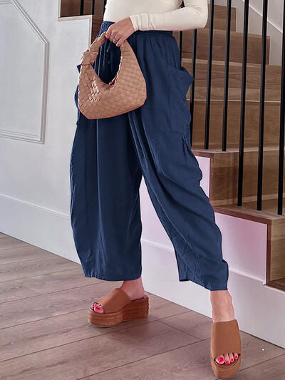 Full Size Wide Leg Pants with Pockets elegancydose