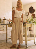 Full Size Wide Leg Pants with Pockets elegancydose