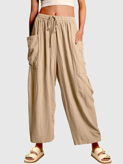 Full Size Wide Leg Pants with Pockets elegancydose