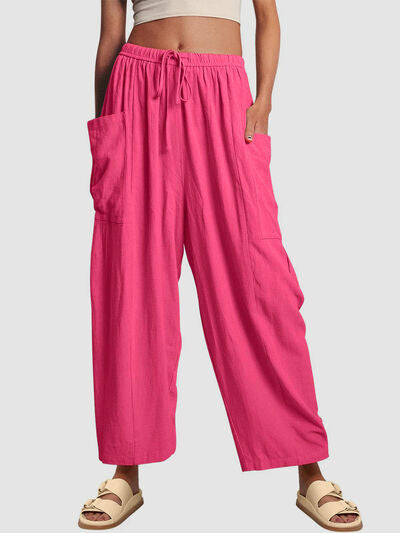 Full Size Wide Leg Pants with Pockets elegancydose