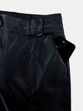 Half Elastic Waist Wide Leg Pants elegancydose