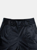 Half Elastic Waist Wide Leg Pants elegancydose