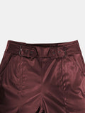 Half Elastic Waist Wide Leg Pants elegancydose