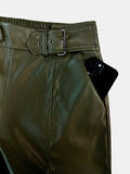 Half Elastic Waist Wide Leg Pants elegancydose