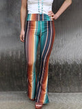High Waist Striped Bootcut Pants elegancydose