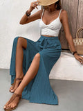 Honey Tied Slit Wide Leg Pants elegancydose