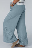 Lace Detail Wide Leg Pants elegancydose