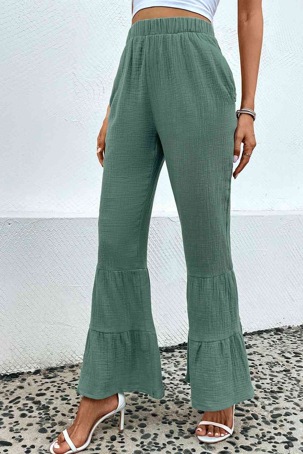 Long Flare Pants with Pocket elegancydose