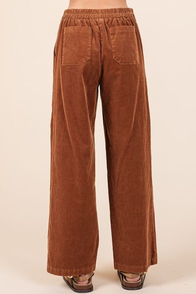Mittoshop Corduroy Back Elastic Waist Pants elegancydose
