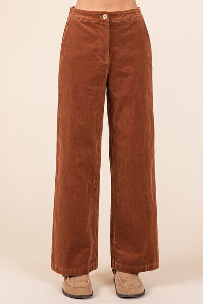 Mittoshop Corduroy Back Elastic Waist Pants elegancydose
