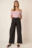 Mittoshop Deep Pleated High Waisted Wide Leg Pants elegancydose