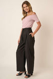 Mittoshop Deep Pleated High Waisted Wide Leg Pants elegancydose