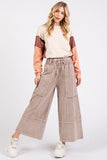 Mittoshop Mineral Wash Seam French Terry Wide Leg Pants elegancydose