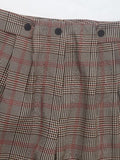 Perfee Plaid Straight Pants with Pockets elegancydose