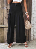 Perfee Ruched High Waist Wide Leg Pants elegancydose