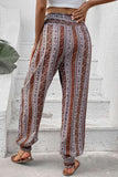 Perfee Smocked Printed High Waist Pants elegancydose