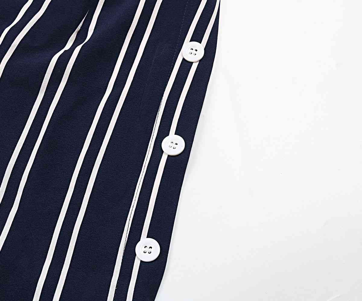 Perfee Striped Slit Wide Leg Pants elegancydose